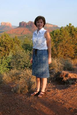 Charlotte along Upper Loop Canyon Road in Sedona.