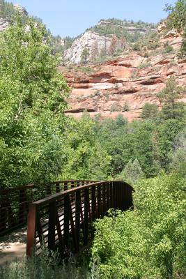 The view along West Fork Trail in north Sedona, Arizona, one of the most popular trails in the area, of which there are hundreds.