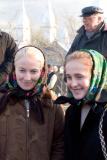 Two girls smiling