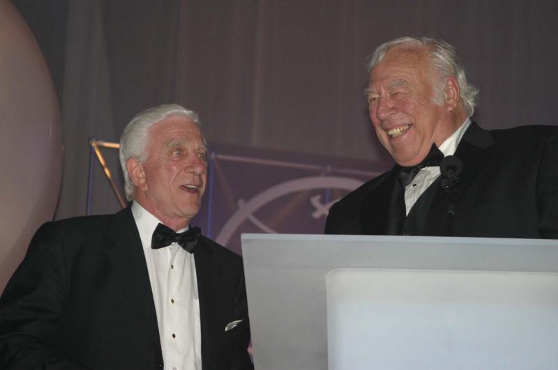 Leslie Nielsen and George Kennedy