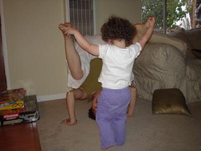 Leila helping mommy