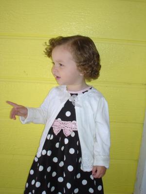 Leila in her best party dress