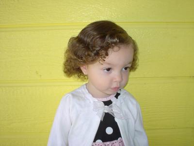 Leila in her best party dress