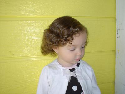 Leila in her best party dress