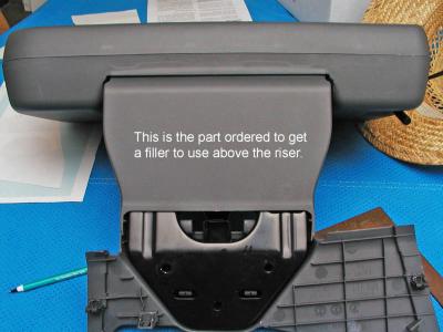 Right Seat Coverup after tray removal