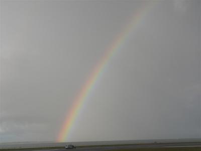 Rainbow in Auckland airport