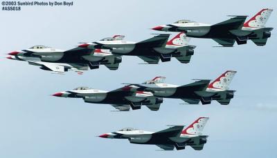 Seven USAF Thunderbirds military aviation air show stock photo #4381