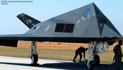 USAF F-117A Nighthawk AF81-798 from 49th Fighter Wing, Holloman AFB military aviation air show stock photo #4098