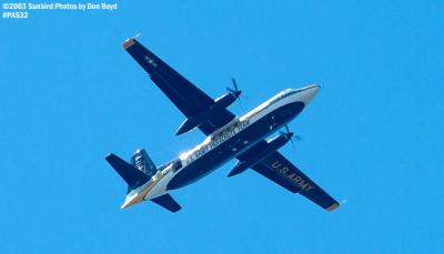 U. S. Army Parachute Team Fokker C-31A Friendship military aviation air show stock photo #4129