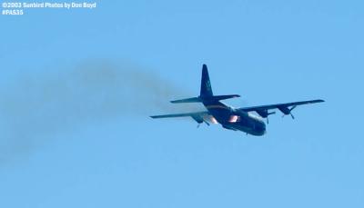 USMC Blue Angels C-130T Fat Albert  (New Bert) #164763 JATO takeoff military aviation air show stock photo #4135