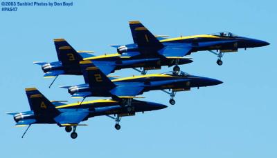 USN Blue Angels F/A-18 Hornets military aviation air show stock photo #4153