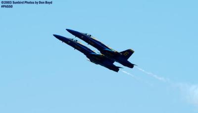USN Blue Angels F/A-18 Hornets military aviation air show stock photo #4160