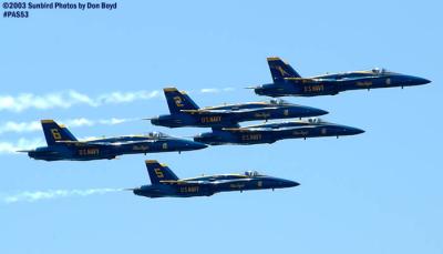 USN Blue Angels F/A-18 Hornets military aviation air show stock photo #4172