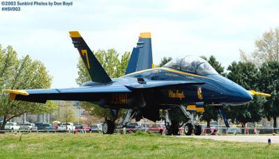 USN Blue Angels F/A-18 Hornet #7 military aviation air show stock photo #3671