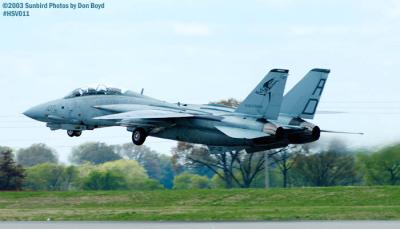 USN F-14 Tomcat from VF-101 Grim Reapers military aviation air show stock photo #3687