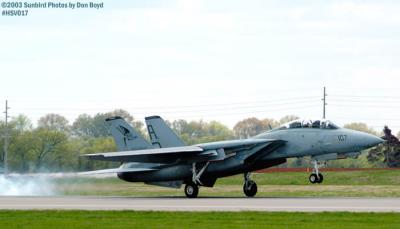 USN F-14 Tomcat from VF-101 Grim Reapers military aviation air show stock photo #3695