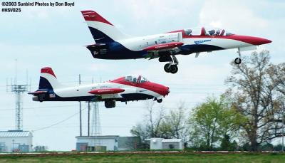 Czech 6's Aero Vodochody L-39 N6380L and Walker J. Hester's BAC-167 Strikemaster N799PS aviation air show stock photo #3705
