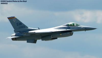 USAF F-16 AF98-0003 from Shaw AFB military aviation air show stock photo #3715