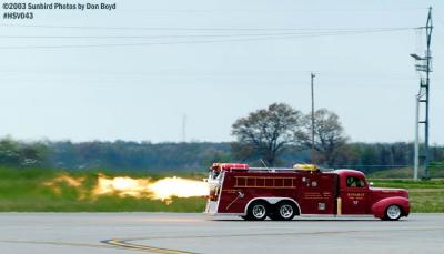 Hawaiian Fire Dept's rocket powered fire truck air show stock photo #3729