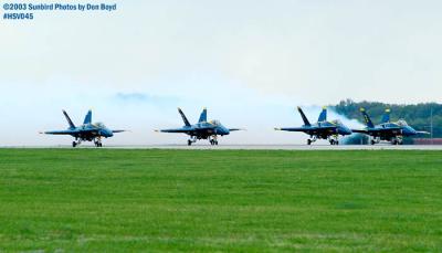 USN Blue Angels F/A-18 Hornet formation takeoff military aviation air show stock photo #3731