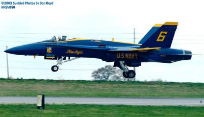 USN Blue Angels F/A-18 Hornet #6 military aviation air show stock photo #3736
