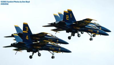 USN Blue Angels F/A-18 Hornets military aviation air show stock photo #3742