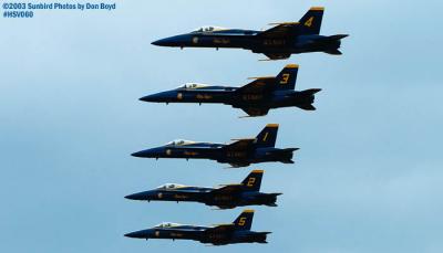 USN Blue Angels F/A-18 Hornets military aviation air show stock photo #3748