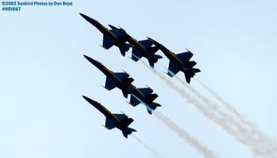 USN Blue Angels F/A-18 Hornets military aviation air show stock photo #3758