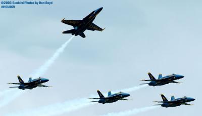 USN Blue Angels F/A-18 Hornets military aviation air show stock photo #3761