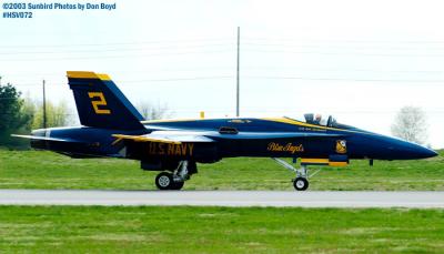 USN Blue Angels F/A-18 Hornet #2 military aviation air show stock photo #3764