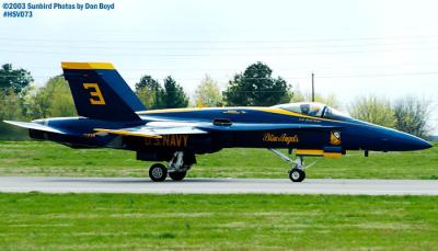 USN Blue Angels F/A-18 Hornet #3 military aviation air show stock photo #3765