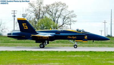 USN Blue Angels F/A-18 Hornet #5 military aviation air show stock photo #3768