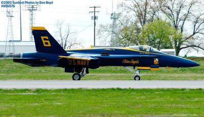 USN Blue Angels F/A-18 Hornet #6 military aviation air show stock photo #3769