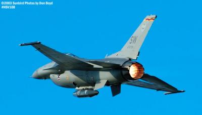 USAF F-16 Falcon AF97-0111 military aviation air show stock photo #3816