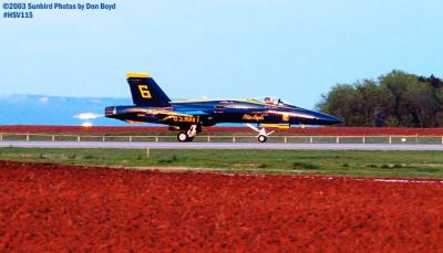 USN Blue Angels F/A-18 Hornet #6 military aviation air show stock photo #3834