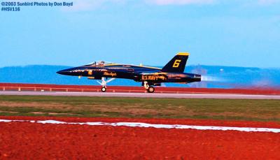 USN Blue Angels F/A-18 Hornet #6 military aviation air show stock photo #3837