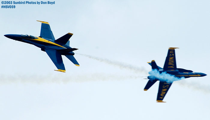 USN Blue Angels F/A-18 Hornets military aviation air show stock photo #3745