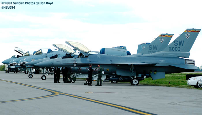 USAF F-16s and A-10As military aviation air show stock photo #3796