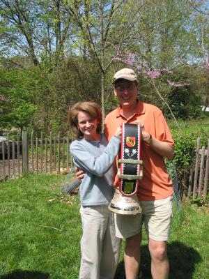 Anne, Randy, and the cowbell.JPG