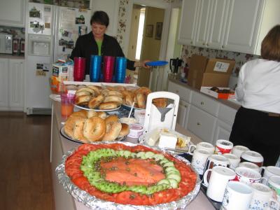 Donna and her delicious contribution!.JPG