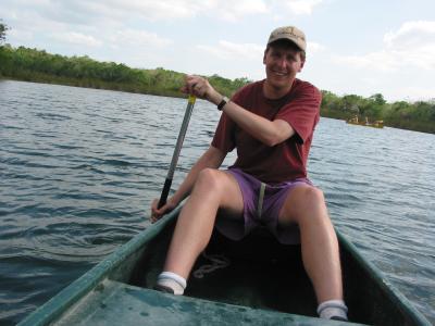 Randy in the canoe.JPG