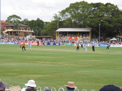 Mark Waugh hammers a cover drive