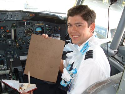 April 23 2003...F/O Mark passes one year of probation as an AQ Pilot!