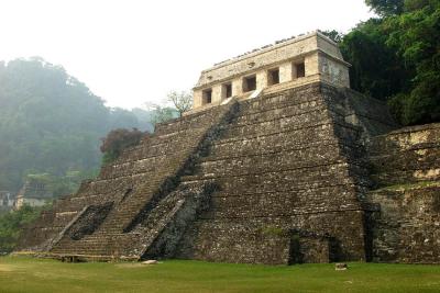 044 - Palenque: Temple of the Inscriptions at dawn