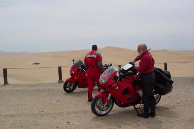 Red Riders check out the sand dunes
