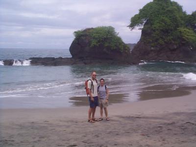 Dave and Lisa on one of the gorgeous beaches