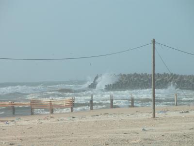 Rough Sea breaks on the Ashdod Ports Breakwater 2003