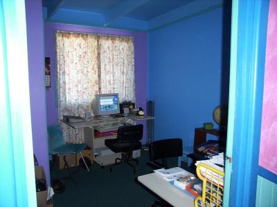 Hallway 1st right - Computer room (Gregs puter @ window)