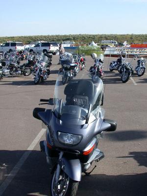 This K1200LT adds a touch of class to the parking lot