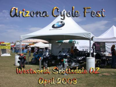 The BMW Motorcycles tent at Cycle Fest